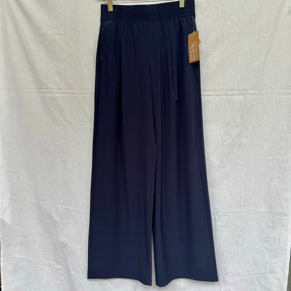 Eddie Bauer Departure High‑Rise Wide Leg Travel Pants NWT Women’s Navy XS - Picture 3 of 11